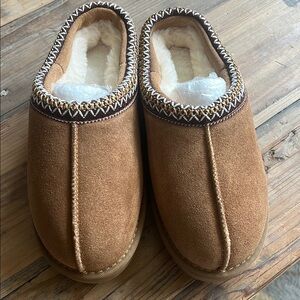 Cozy Brown Suede Women's Mules